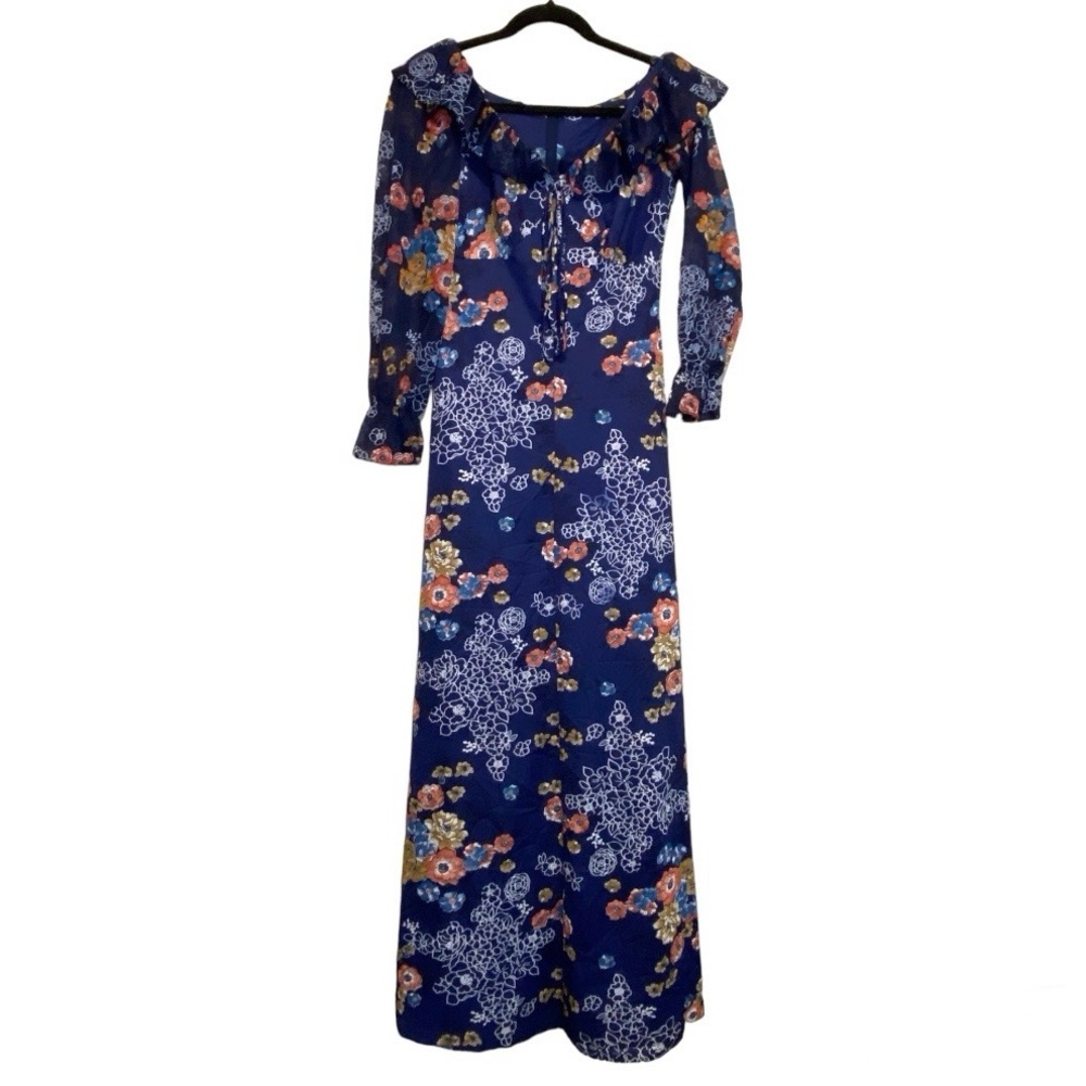 Floral Long Sleeve Maxi Dress